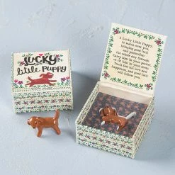 Natural Life Lucky Little Puppy ~ Lucky Charm Box Gift Set Smiles & Surprises