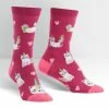 Sock It To Me Socks! Socks! Socks! Look At Me Meow Cat Women's Crew Socks