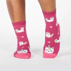 Sock It To Me Socks! Socks! Socks! Look At Me Meow Cat Women's Crew Socks