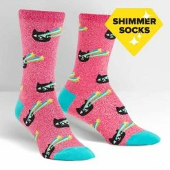 Sock It To Me Socks! Socks! Socks! Pew! Pew! Laser Cats Women's Crew Socks