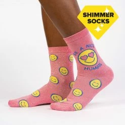 Sock It To Me Be A Nice Human Women's Crew Socks Socks! Socks! Socks!