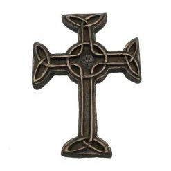 Discontinued Celtic Cross Of Faith ~ Pure Bronze Finish ~ Irish Plaque ~ Wild Goose Studio Sale!