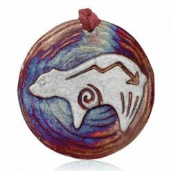 Raku Potteryworks Bear Medallion Ornament From Raku Pottery New Arrivals!