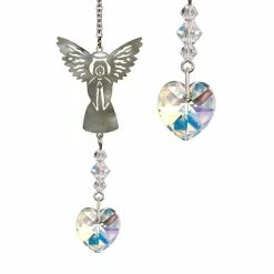 Woodstock Chimes April ~ Birthstone Angel Crystal Suncatcher Angel Gifts
