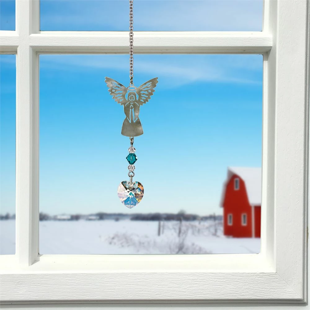 Flash Sale ❤️ Woodstock Chimes December ~ Birthstone Angel Crystal Suncatcher 😀 3 Woodstock Chimes December ~ Birthstone Angel Crystal Suncatcher