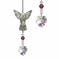 Woodstock Chimes February ~ Birthstone Angel Crystal Suncatcher Angel Gifts