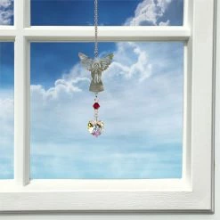 Woodstock Chimes July ~ Birthstone Angel Crystal Suncatcher