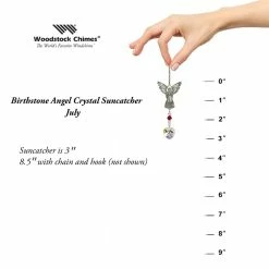 Woodstock Chimes July ~ Birthstone Angel Crystal Suncatcher