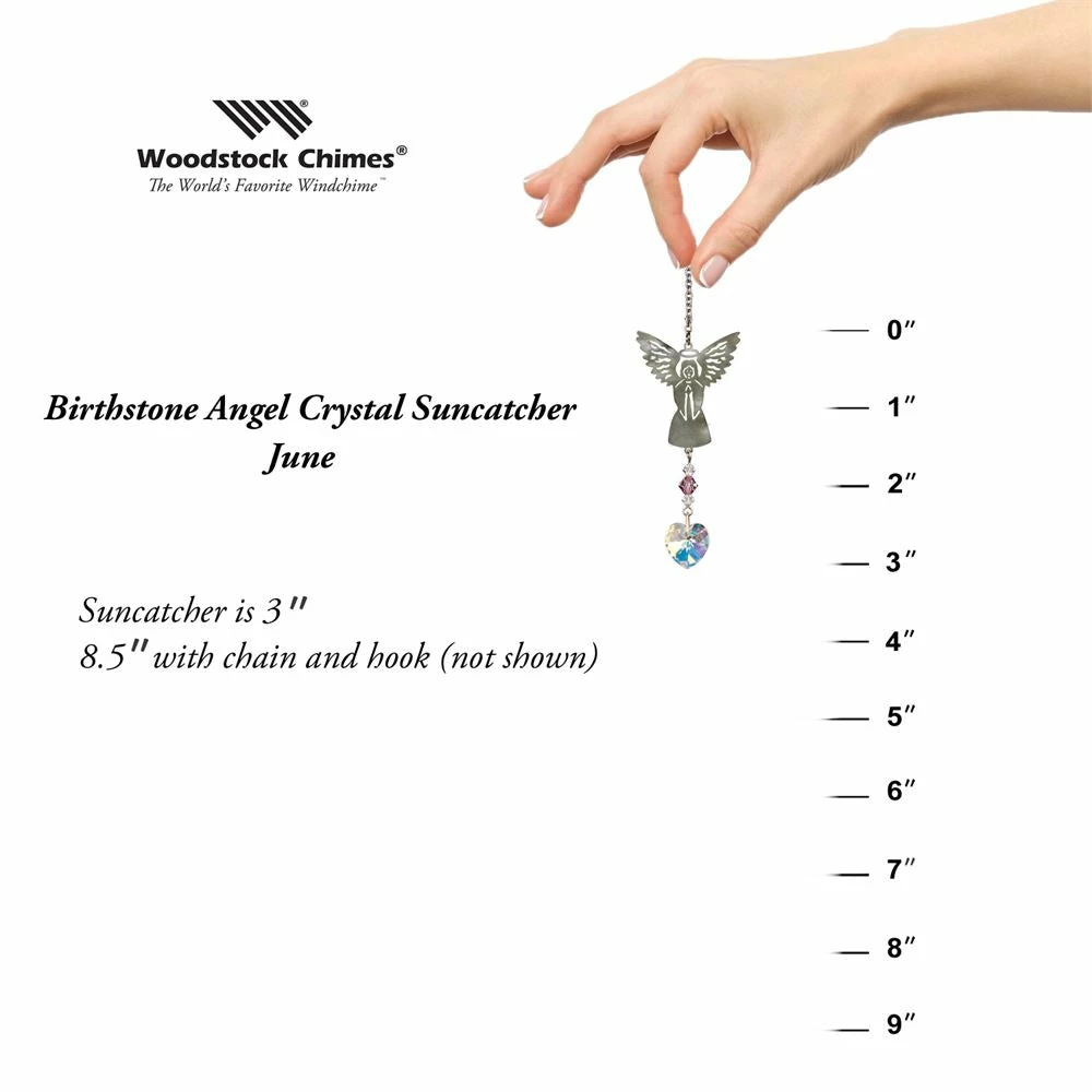 Coupon ❤️ Woodstock Chimes Angel Gifts June ~ Birthstone Angel Crystal Suncatcher 🎁 6 Woodstock Chimes Angel Gifts June ~ Birthstone Angel Crystal Suncatcher