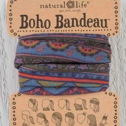 Natural Life Grey & Blue Zigzag Boho Bandeau