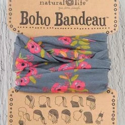Natural Life Charcoal Blooms Boho Bandeau