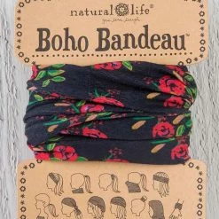 Natural Life Black Blooms Boho Bandeau