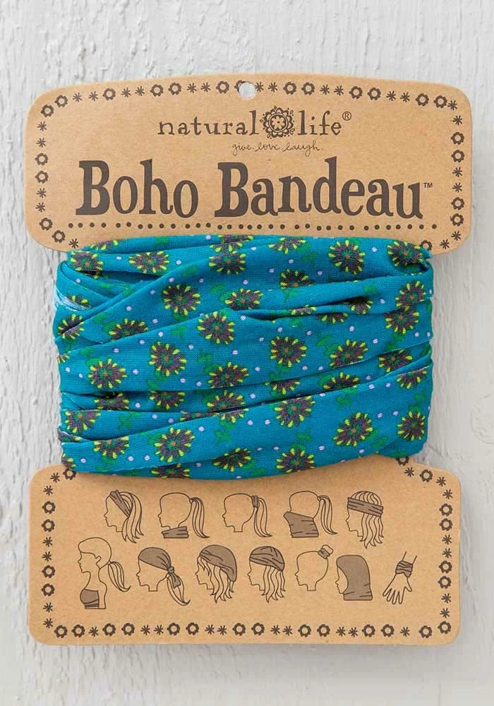 Hot Sale โ Natural Life Turquoise Daisies Boho Bandeau ๐ 3 Natural Life Turquoise Daisies Boho Bandeau