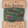 Natural Life Olive Magenta Floral Boho Bandeau
