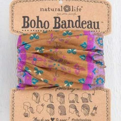Natural Life Gold Border Print Boho Bandeau