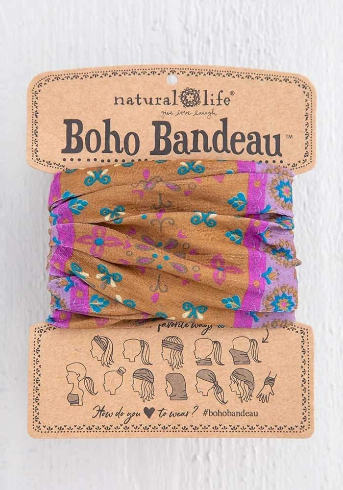 Coupon ❤️ Natural Life Gold Border Print Boho Bandeau 🤩 3 Natural Life Gold Border Print Boho Bandeau
