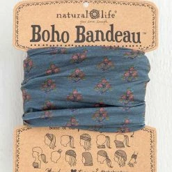 Natural Life Charcoal Floral Print Boho Bandeau