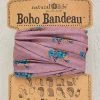 Natural Life Mauve Turquoise Floral Boho Bandeau