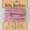 Natural Life Pink Flower Stamp Boho Bandeau