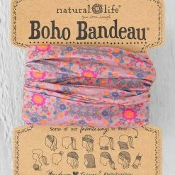 Natural Life Pink Flower Stamp Boho Bandeau