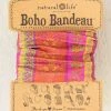 Natural Life Fuschia Floral Stripes Boho Bandeau