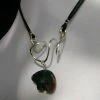 Dawn Welburn - Consignment Freeform Silver Wire With Jasper Bear On Satin Cord Local Artisan Handmade Gifts