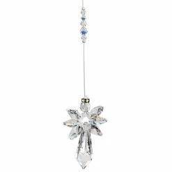Woodstock Chimes Angel Gifts Aurora Borealis ~ Crystal Guardian Angel Suncatcher