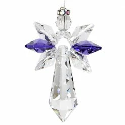 Woodstock Chimes Angel Gifts Amethyst ~ Crystal Guardian Angel Suncatcher