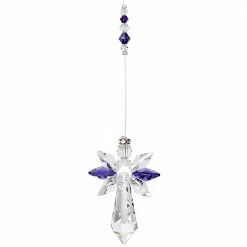 Woodstock Chimes Angel Gifts Amethyst ~ Crystal Guardian Angel Suncatcher