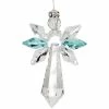 Woodstock Chimes Angel Gifts Blue Zircon ~ Crystal Guardian Angel Suncatcher