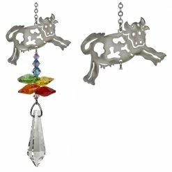 Woodstock Chimes Cow ~ Crystal Fantasy Suncatcher Prisms & Hanging Crystals