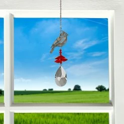 Woodstock Chimes Cardinal ~ Crystal Fantasy Suncatcher