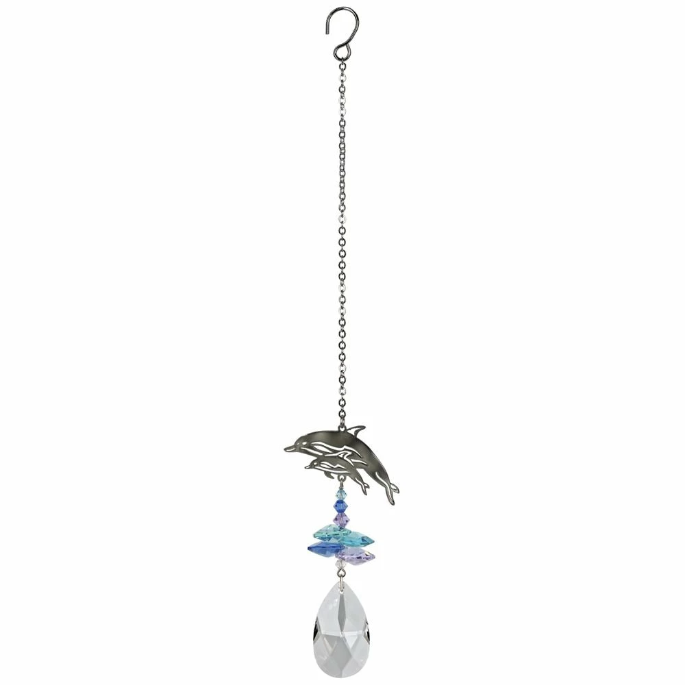 Best deal 🎉 Woodstock Chimes Prisms & Hanging Crystals Playful Dolphins ~ Crystal Fantasy Suncatcher ✔️ 4 Woodstock Chimes Prisms & Hanging Crystals Playful Dolphins ~ Crystal Fantasy Suncatcher