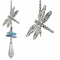 Woodstock Chimes Dragonfly ~ Crystal Fantasy Suncatcher Prisms & Hanging Crystals