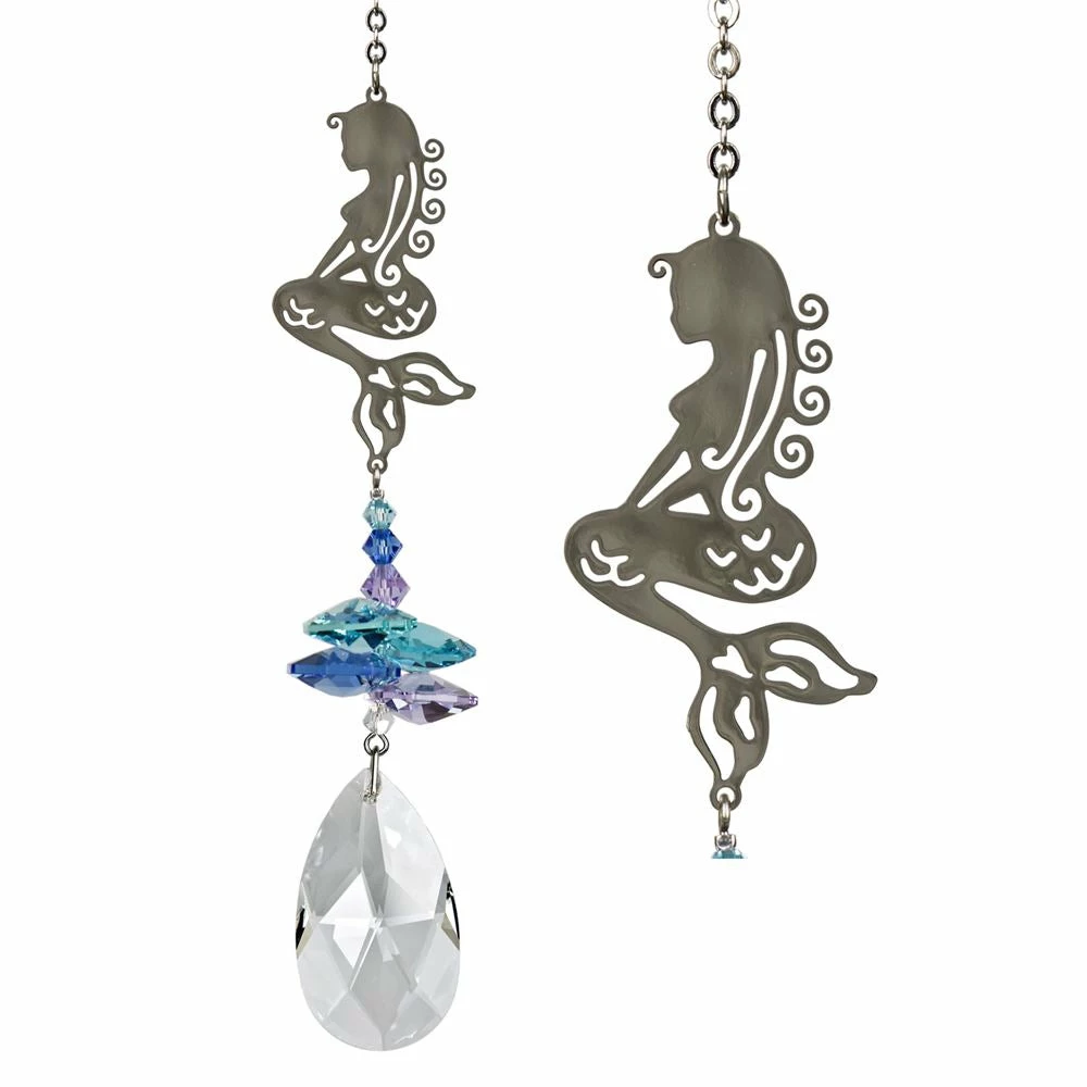Hot Sale ๐คฉ Woodstock Chimes Prisms & Hanging Crystals Mermaid ~ Crystal Fantasy Suncatcher โญ 3 Woodstock Chimes Prisms & Hanging Crystals Mermaid ~ Crystal Fantasy Suncatcher