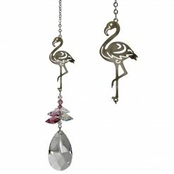 Woodstock Chimes Pink Flamingo ~ Crystal Fantasy Suncatcher