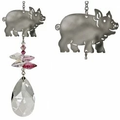 Woodstock Chimes Pig ~ Crystal Fantasy Suncatcher Prisms & Hanging Crystals