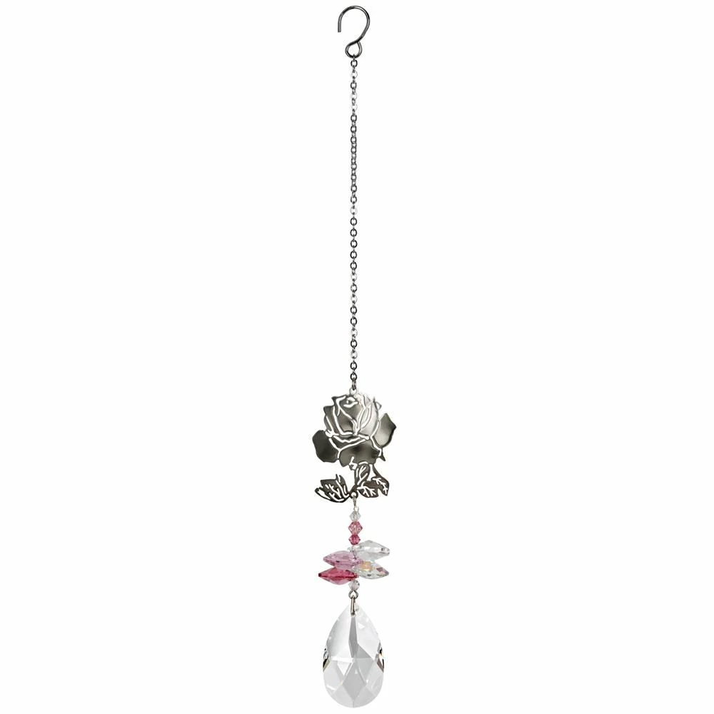 Top 10 😉 Woodstock Chimes Beautiful Rose ~ Crystal Fantasy Suncatcher ✔️ 5 Woodstock Chimes Beautiful Rose ~ Crystal Fantasy Suncatcher