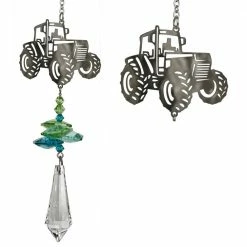Woodstock Chimes Farm Tractor ~ Crystal Fantasy Suncatcher Prisms & Hanging Crystals
