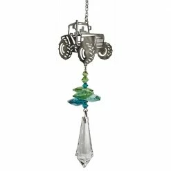Woodstock Chimes Farm Tractor ~ Crystal Fantasy Suncatcher Prisms & Hanging Crystals