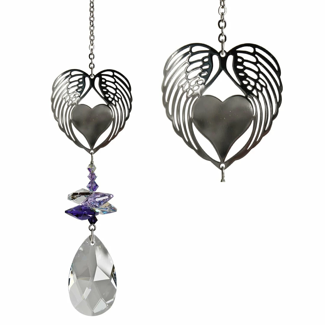 Best deal ๐ Woodstock Chimes Angel Wing Heart ~ Crystal Fantasy Suncatcher Angel Gifts ๐ 4 Woodstock Chimes Angel Wing Heart ~ Crystal Fantasy Suncatcher Angel Gifts