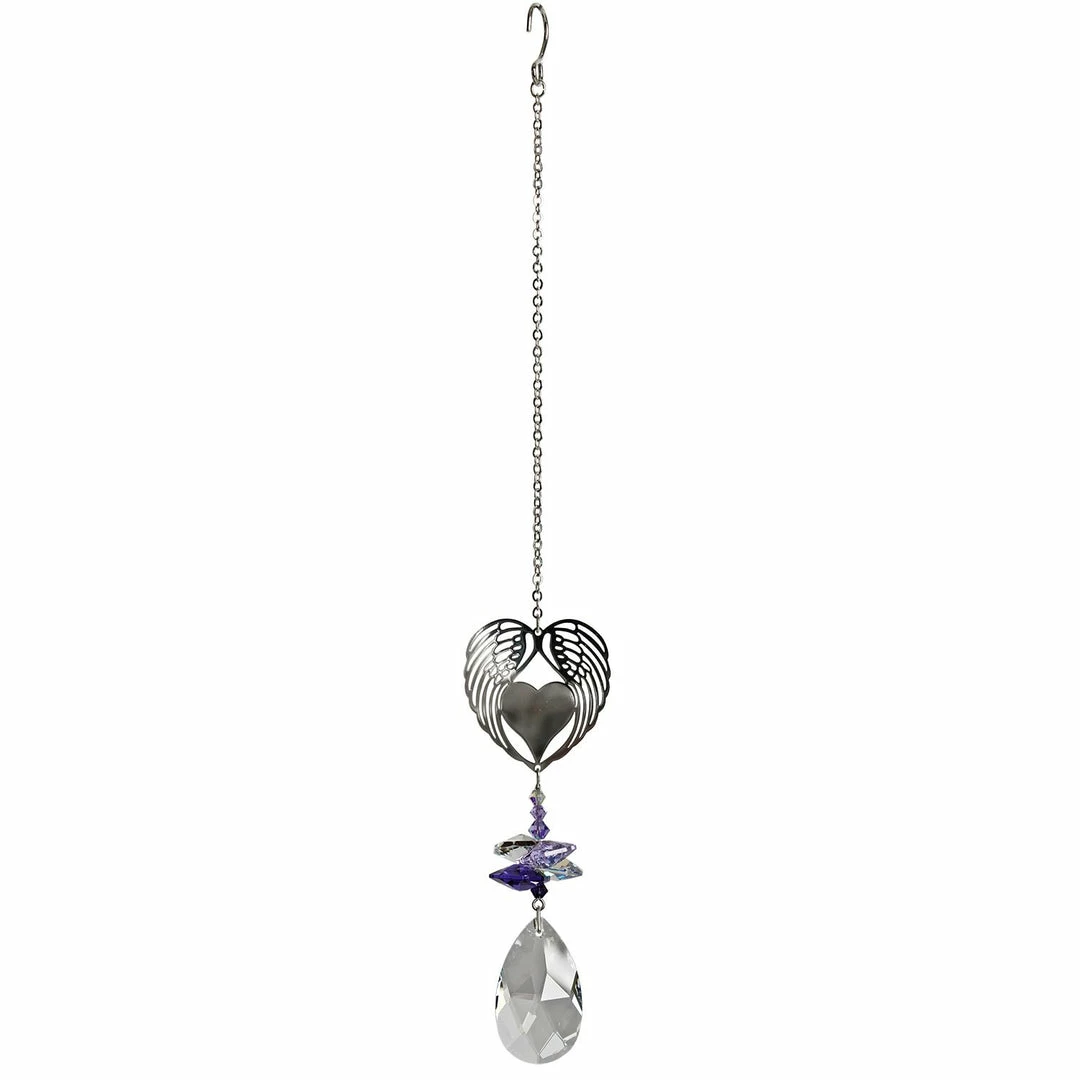 Best deal ๐ Woodstock Chimes Angel Wing Heart ~ Crystal Fantasy Suncatcher Angel Gifts ๐ 5 Woodstock Chimes Angel Wing Heart ~ Crystal Fantasy Suncatcher Angel Gifts