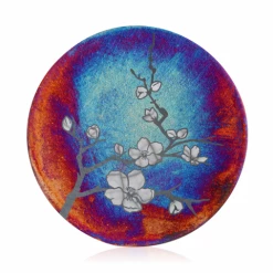 Raku Potteryworks New Arrivals! Cherry Blossoms Coasters Set From Raku Pottery