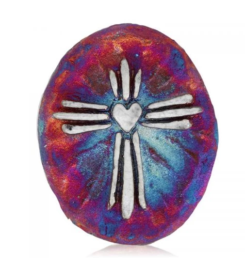 Flash Sale 😀 Raku Potteryworks New Arrivals! Cross Medallion Magnet From Raku Pottery 👏 3 Raku Potteryworks New Arrivals! Cross Medallion Magnet From Raku Pottery