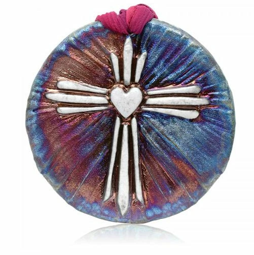 Hot Sale 😉 Raku Potteryworks Cross Medallion Ornament From Raku Pottery New Arrivals! ✨ 3 Raku Potteryworks Cross Medallion Ornament From Raku Pottery New Arrivals!