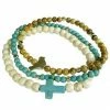 UPAVIM Crafts Faithful Beaded Bracelets Set With Cross Handcrafted In Guatemala Global Fair Trade Gifts