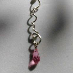 Dawn Welburn - Consignment Local Artisan Handmade Gifts Freeform Silver With Pink Crystal Necklace