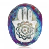 Raku Potteryworks Hamsa Medallion Magnet From Raku Pottery