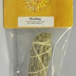 New Age Imports Smudging Tools & Accessories Healing ~ Mountain Sage, Cedar Sage, & Copal Resin Bundle ~ Smudge Stick