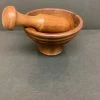 Om Imports Metaphysical & Divination Gifts Carved Wooden Mortar & Pestle - 3"H, 4.5"D